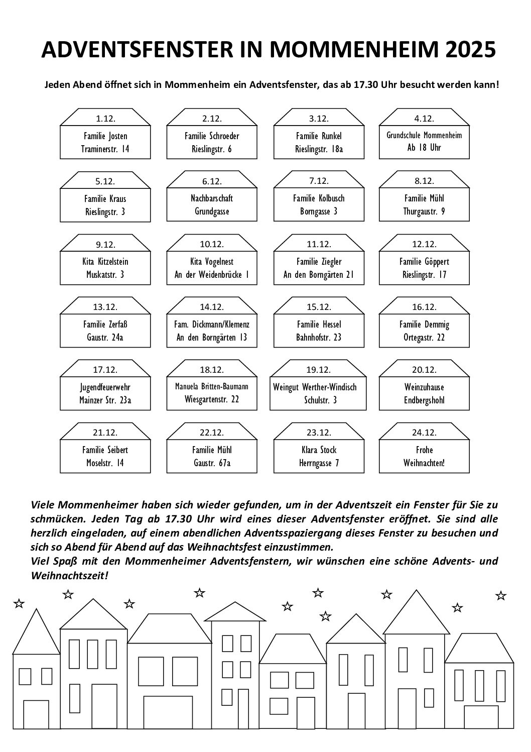 Adventsfenster 2025 Adventsfenster 2025